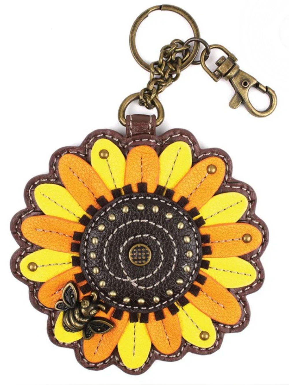 Chala sunflower & bee keychain/Bag Charm